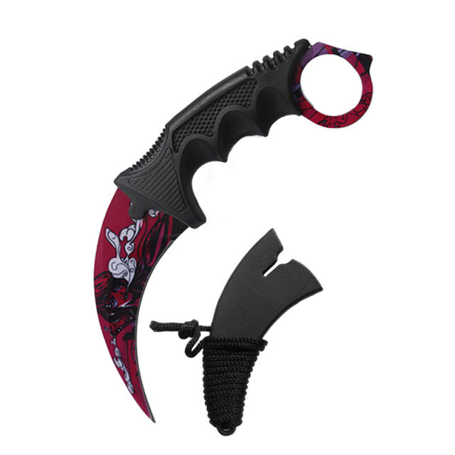 CS GO game style colorful camping survival eagle claw knife
