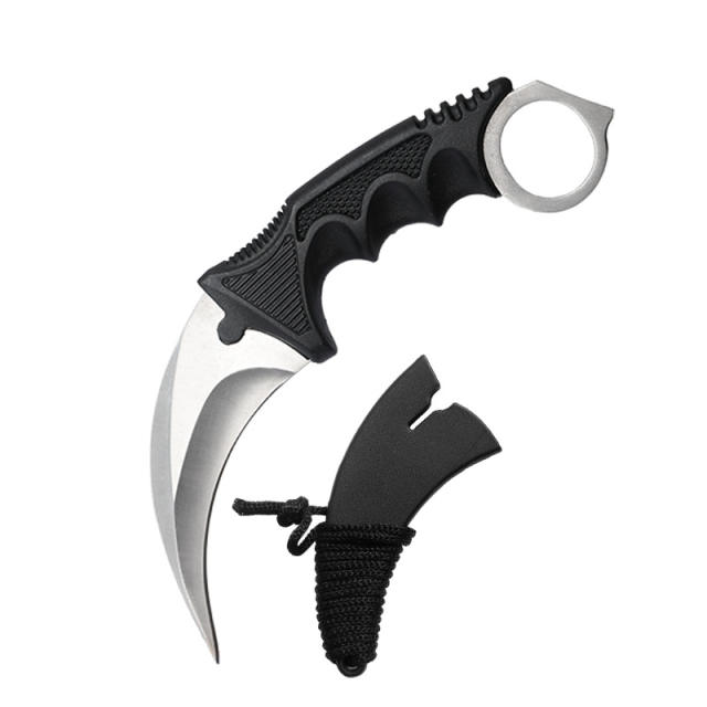 CS GO game style colorful camping survival eagle karambit knife