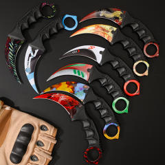 CS GO game style colorful camping survival eagle claw knife