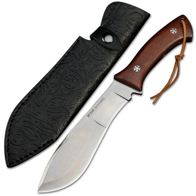 WILLOW INK M390 keel integrated sandalwood handle outdoor knife