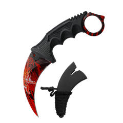 CS GO game style colorful camping survival eagle karambit knife