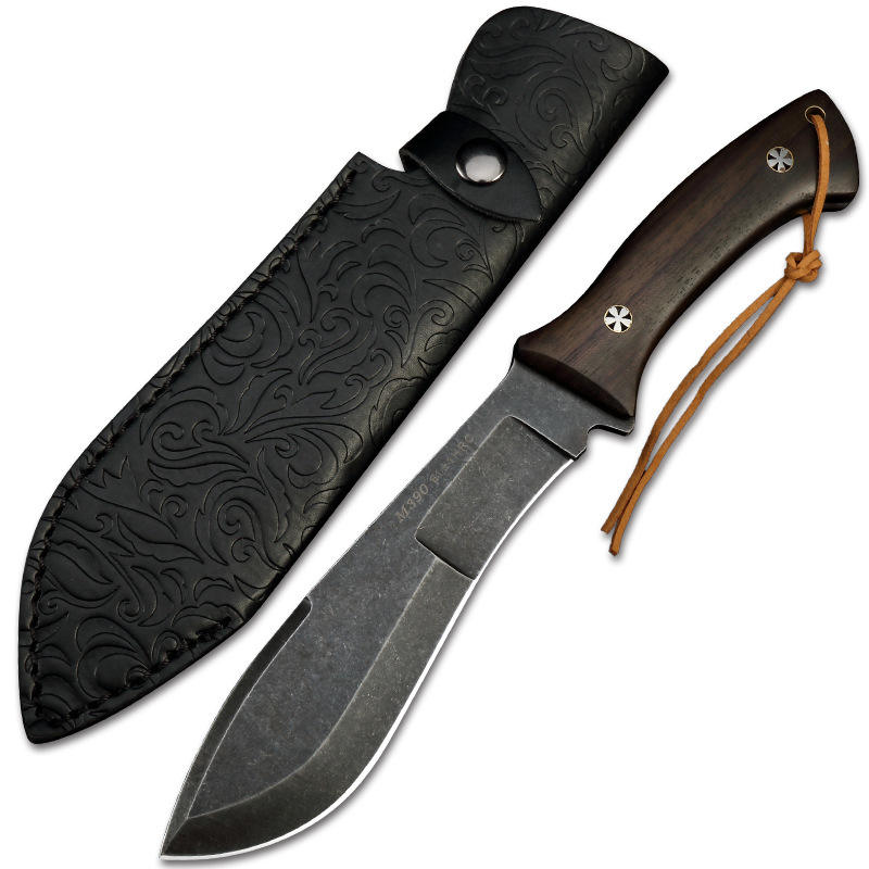 WILLOW INK M390 keel integrated sandalwood handle outdoor knife