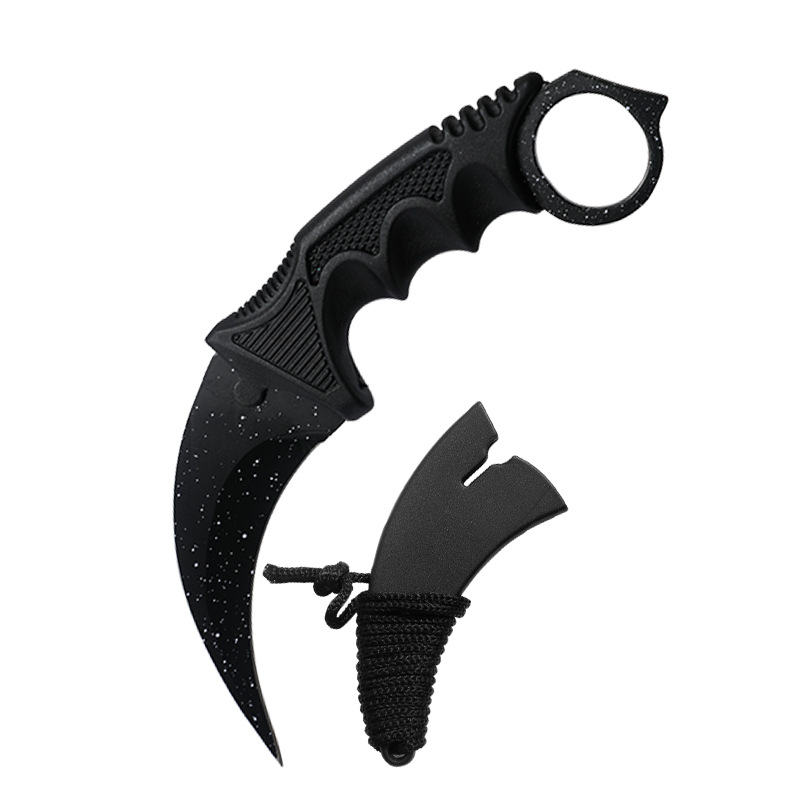 CS GO game style colorful camping survival eagle karambit knife