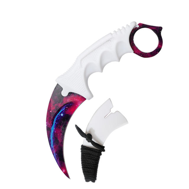 CS GO game style colorful camping survival eagle karambit knife