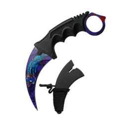 CS GO game style colorful camping survival eagle karambit knife