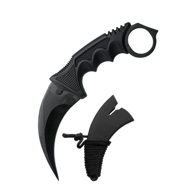 CS GO game style colorful camping survival eagle karambit knife