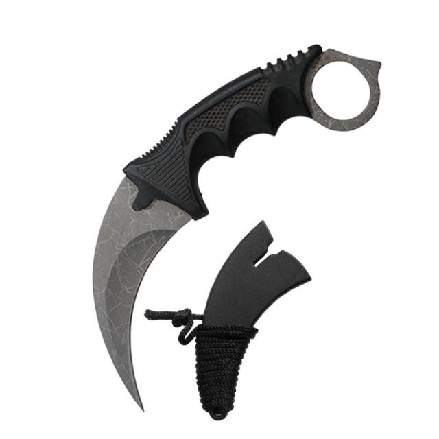 CS GO game style colorful camping survival eagle karambit knife