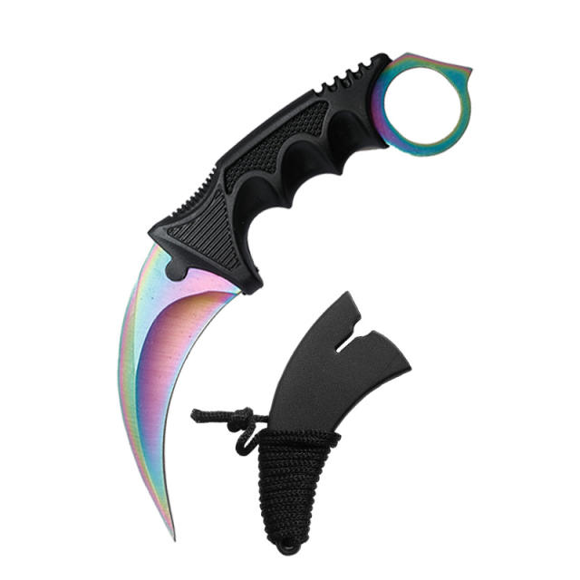 CS GO game style colorful camping survival eagle claw knife