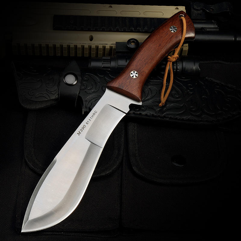 WILLOW INK M390 keel integrated sandalwood handle outdoor knife