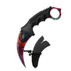 CS GO game style colorful camping survival eagle karambit knife