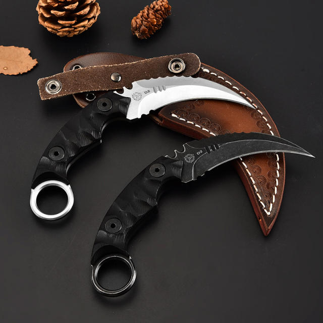 STRIDER G10 handle D2 steel outdoor camping tactical karambit knife