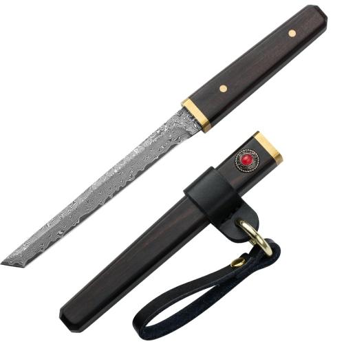 HAZY MOOM VG10 Japanese Style Steel Core Damascus Stainless Steel Outdoor Survival Knife