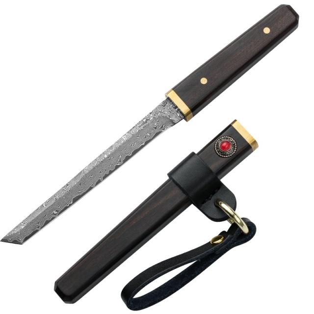 HAZY MOOM VG10 Japanese Style Steel Core Damascus Stainless Steel Outdoor Survival Knife