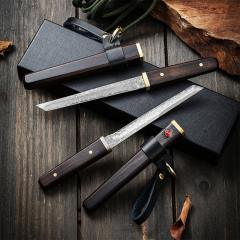 HAZY MOOM VG10 Japanese Style Steel Core Damascus Stainless Steel Outdoor Survival Knife