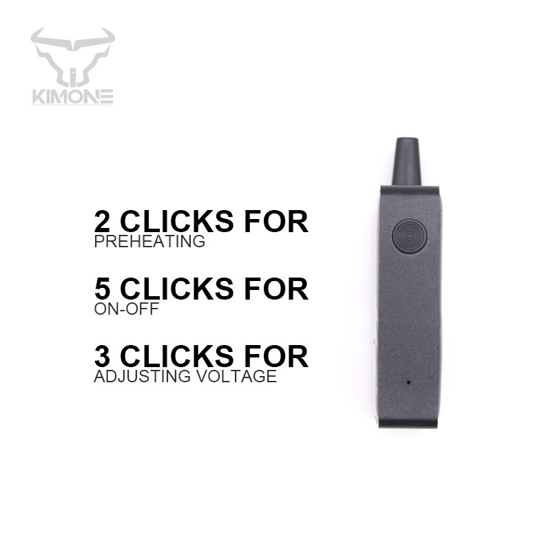 KIMONE Custom Preheating and Adjusting Voltage 3ml Oil Tank CBD Vape Device