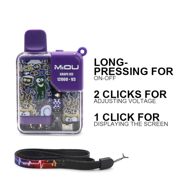 MIOU Brand Box Shape Screen Display 12000 puffs Disposable Vape (German overseas warehouse, direct delivery within Europe)