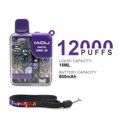 MIOU Brand Box Shape Screen Display 12000 puffs Disposable Vape (German overseas warehouse, direct delivery within Europe)