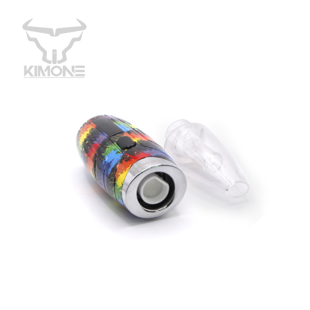 KIMONE Custom Glass Tank 0.8ohm Resistance Quartz Coil Wax Vaporizer Kit