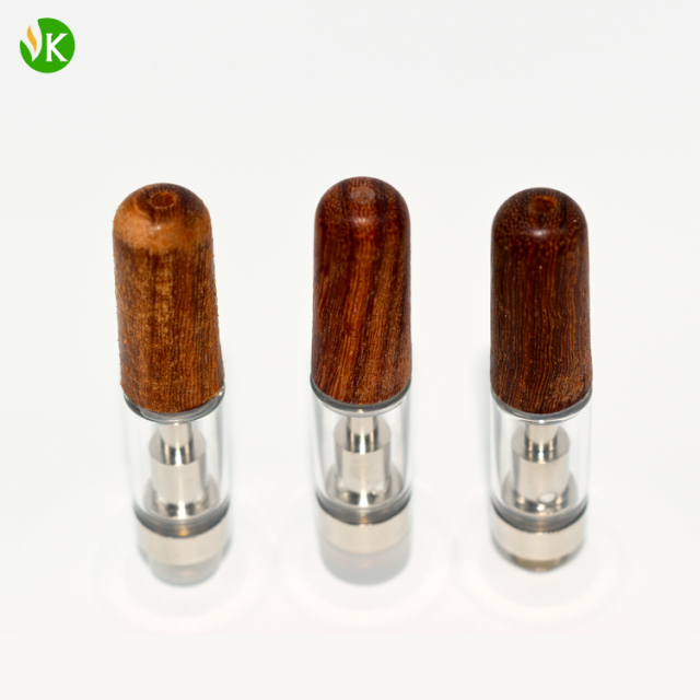 Wood Tip Ceramic Vape Cartridge | 0.8ml/1.0ml Empty