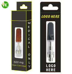 Wood Tip Ceramic Vape Cartridge | 0.8ml/1.0ml Empty