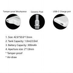 Pure Taste Lead-Free Hemp Vape | Full Ceramic 1ml Pod