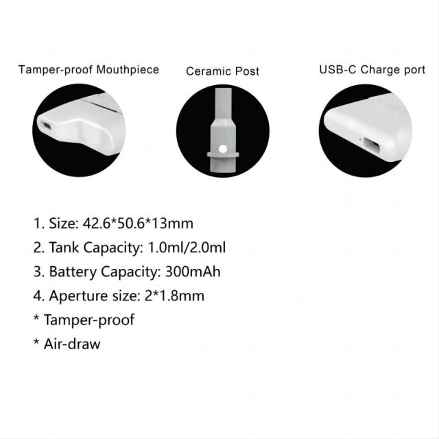 Pure Taste Lead-Free Hemp Vape | Full Ceramic 1ml Pod