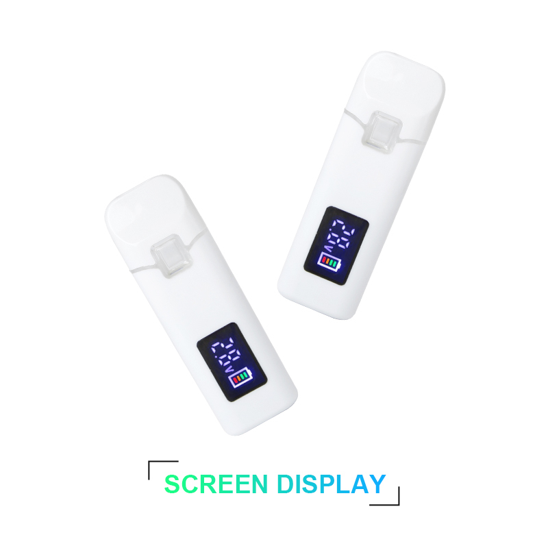 weißer CBD-Vape-Pen mit Display