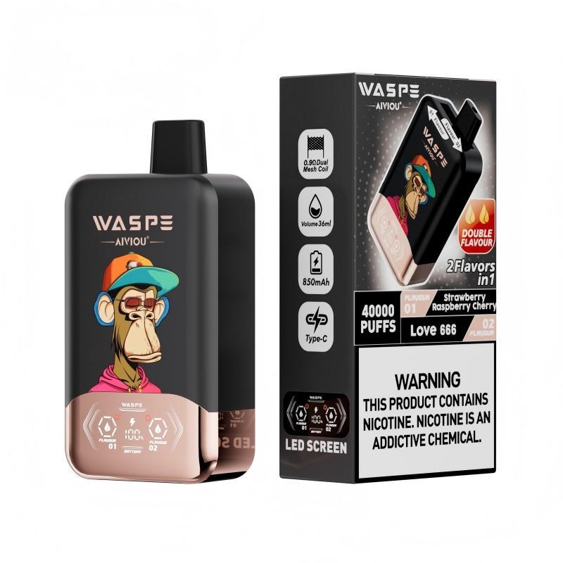 Double flavor disposable vape pen with small box