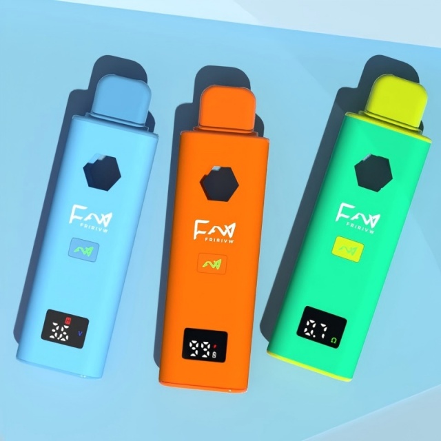 Colorful CBD vapes with post-free design
