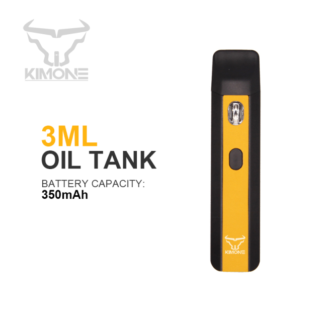 CBD-Vape-Gerät mit 3 ml Fassungsvermögen und Lederoberfläche für dickflüssiges Öl -3