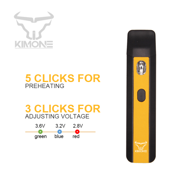 CBD-Vape-Gerät mit 3 ml Fassungsvermögen und Lederoberfläche für dickflüssiges Öl -1