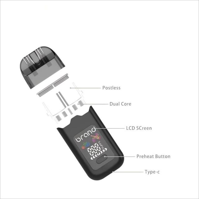 Postless design CBD vape drawing