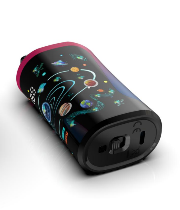 Detail view of the Y18's USB Type-C charging port and adjustable airflow control button