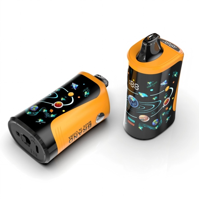 Sleek and Modern Design of Y18 35000 Puff Disposable Vape in Yellow - Front and Side View