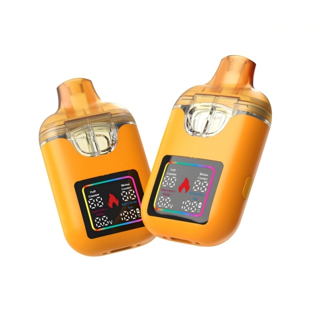 Yellow postless dual-flavor CBD vape