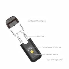 AD7010 dual coil cbd vape pen exploded view