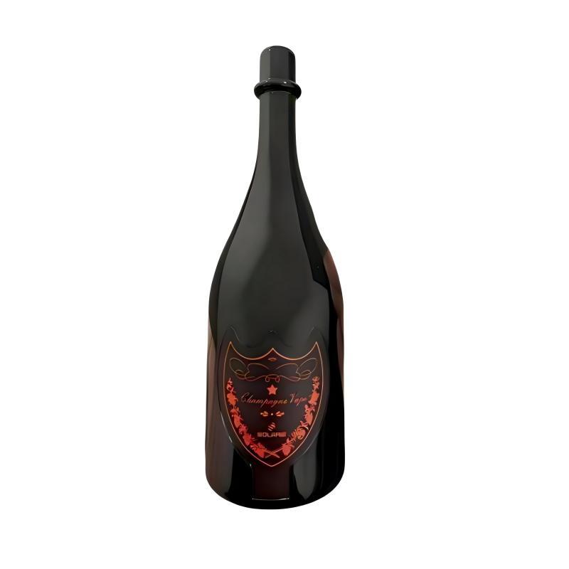 Champagne Bottle 30000 Puffs disposable vape front view with protective silicone cap