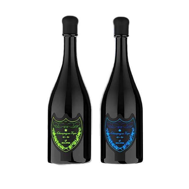 Front and back view of Champagne Bottle 30000 puff disposable vape showing sleek ergonomic design