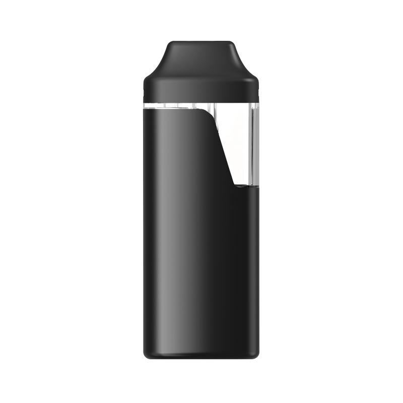 Front view of compact postless CBD vape pen, sleek iconic design with clean finish, no screen, minimalist aesthetic
