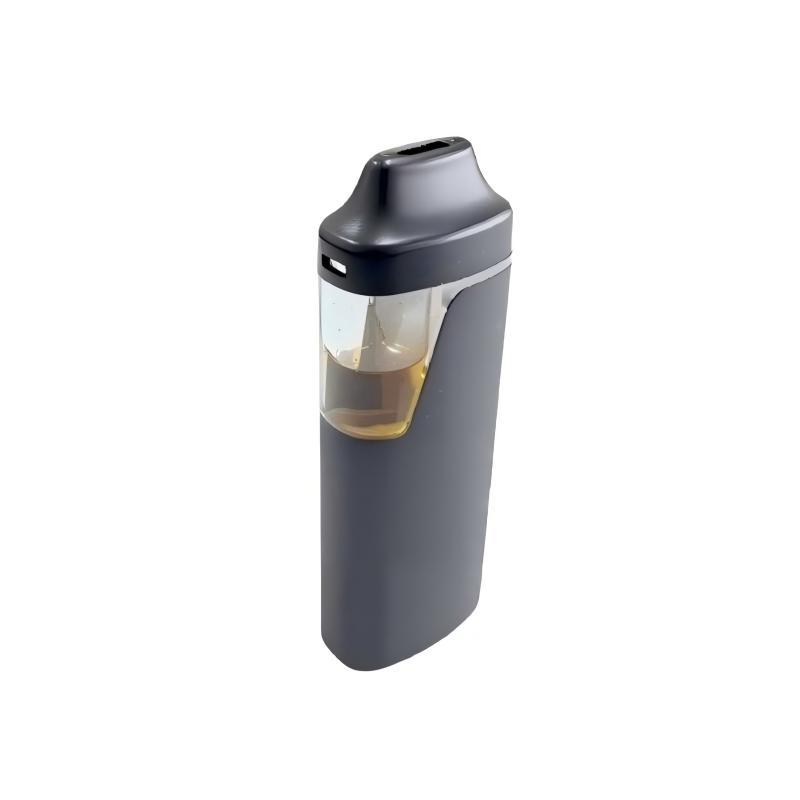 CBD vape pen with oil level indicator, postless design eliminates waste, compact iconic form factor with premium ceramic coil