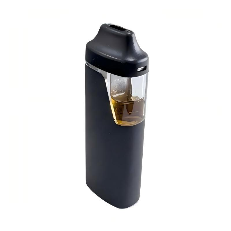 Side view of postless CBD vape, slim profile fits discreetly in pocket, 0.5/1ml single oil chamber