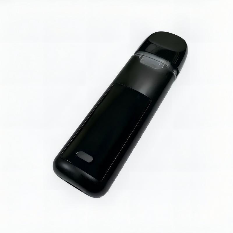 side view of MG01 ceramic dual-coil vape pen with LCD screen and slim postless body
