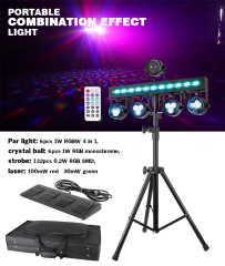 LED mix bar strobe par light laser and with crystal remote control