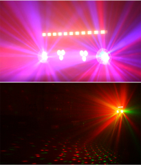 LED mix bar strobe par light laser and with crystal remote control