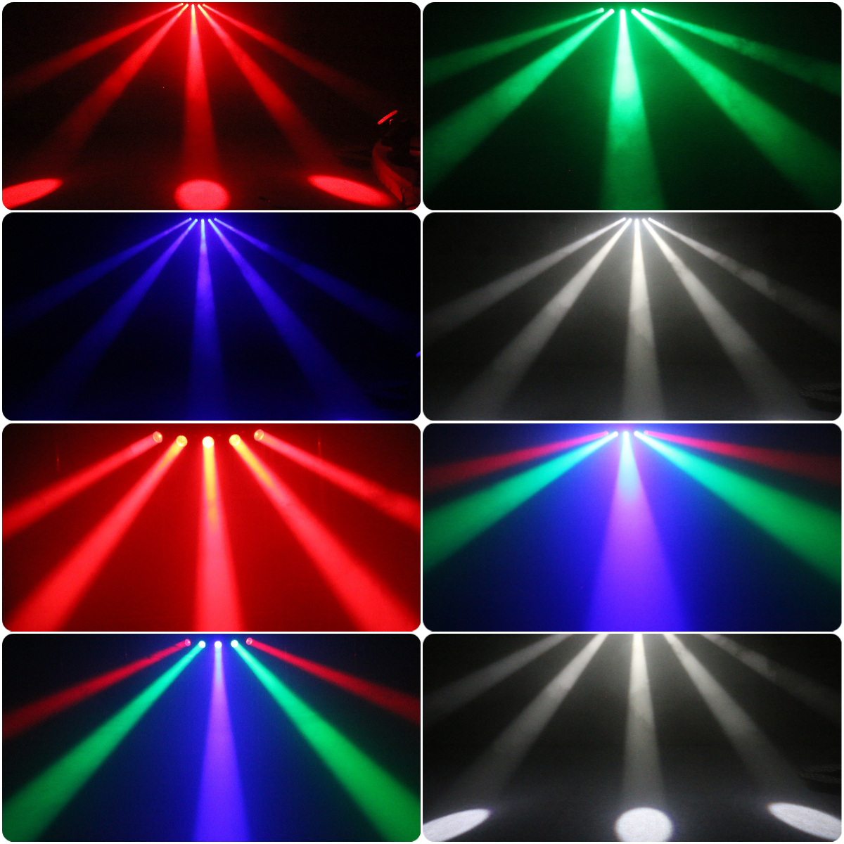 5pcs 40w rgbw 4in1 led spot light
