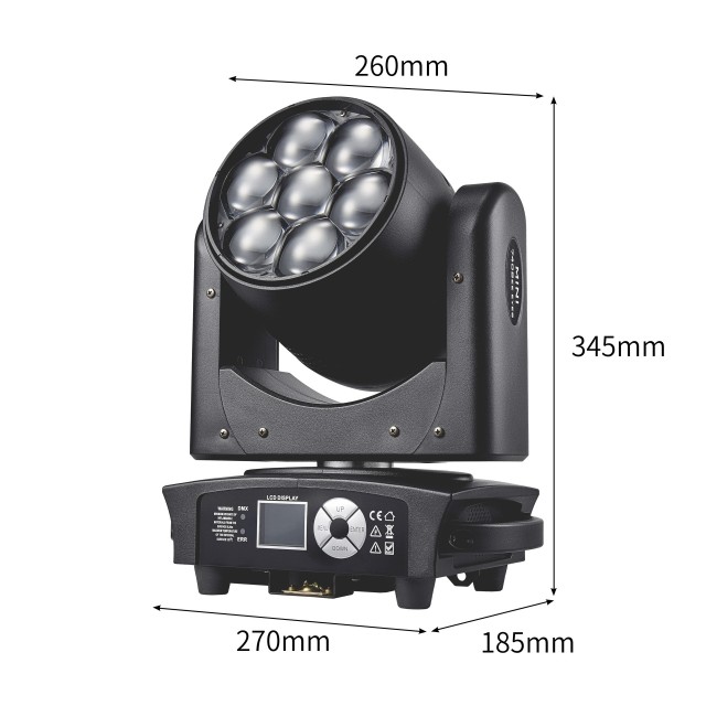 7LED 40W LED Moving Head Light With CTO clay park Channel