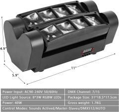 8Eyes RGBW Spider Moving Light
