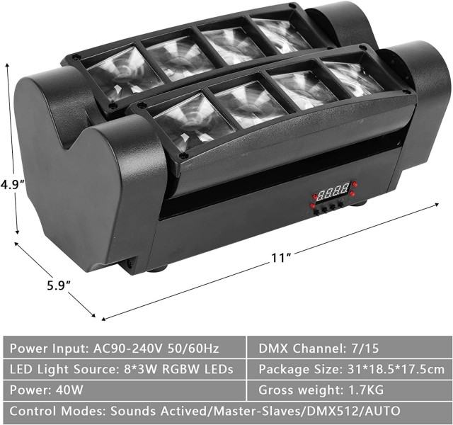 8Eyes RGBW Spider Moving Light