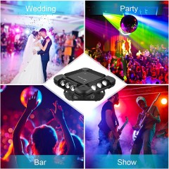 12LED RGBW Moving head light with laser