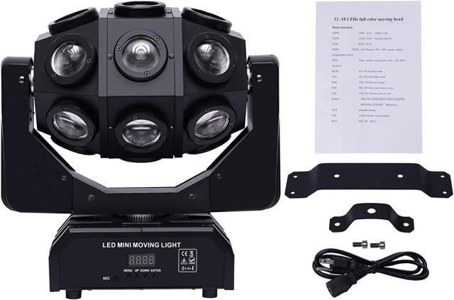 18LED Moving Beam Light With Laser